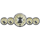 5-teiliges Messgeräte-Kit, 3-3/8" & 2-1/16", Elec. Speedo W/Wheel Odo, Prestige Antq. Ivory