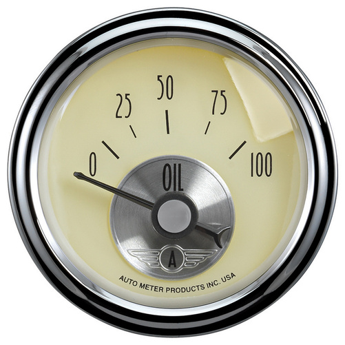 2-1/16" Öldruck, 0-100 Psi, Prestige Antique Ivory