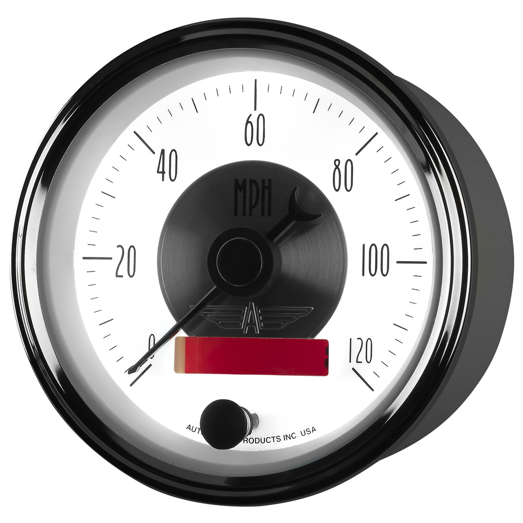 3-3/8" Drehzahlmesser, 0-120 Mph, Prestige Pearl