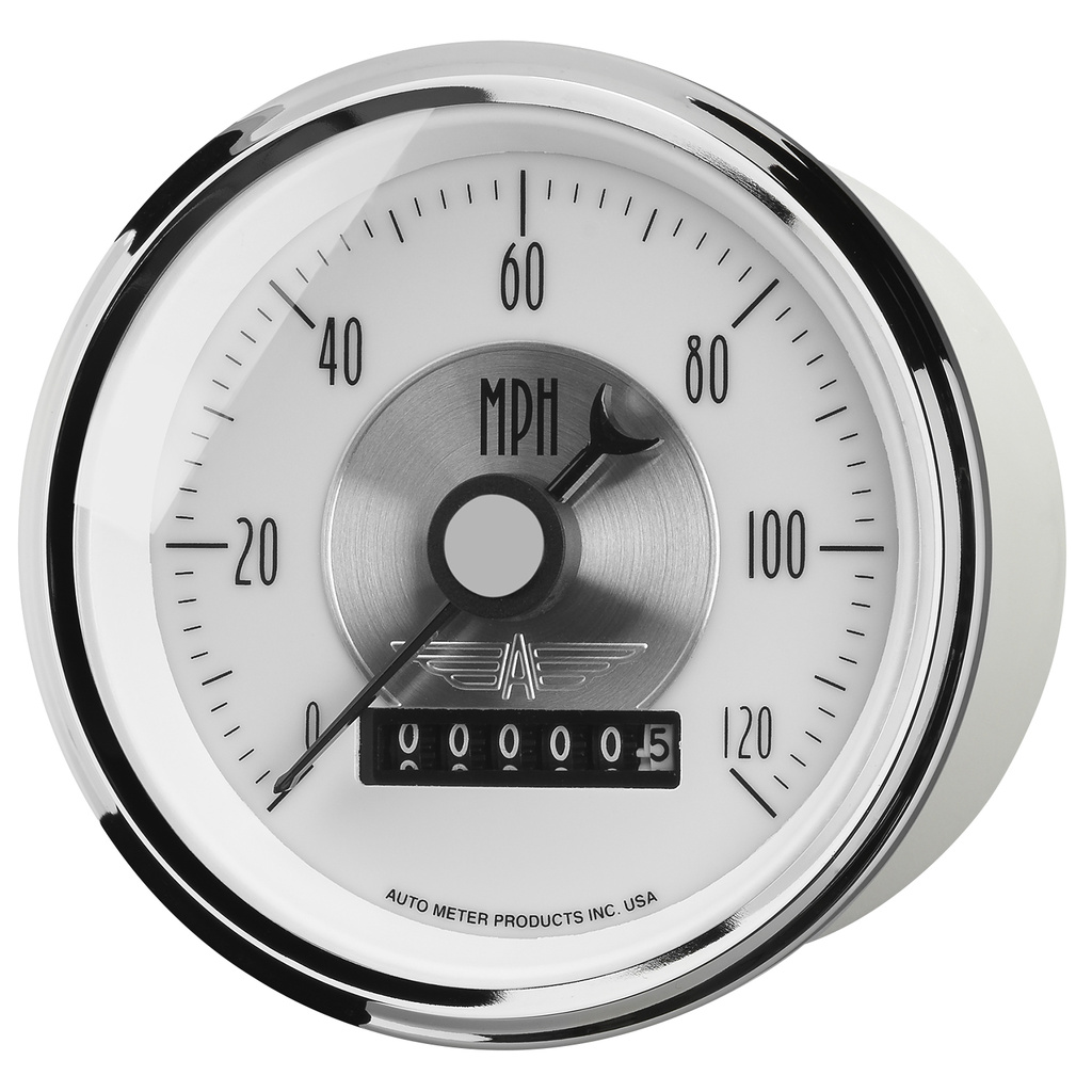 3-3/8" Drehzahlmesser, 0-120 Mph, Prestige Pearl