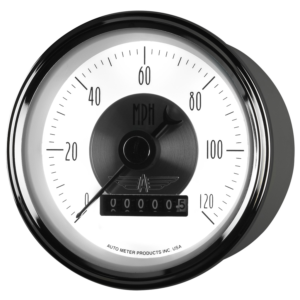 3-3/8" Drehzahlmesser, 0-120 Mph, Prestige Pearl