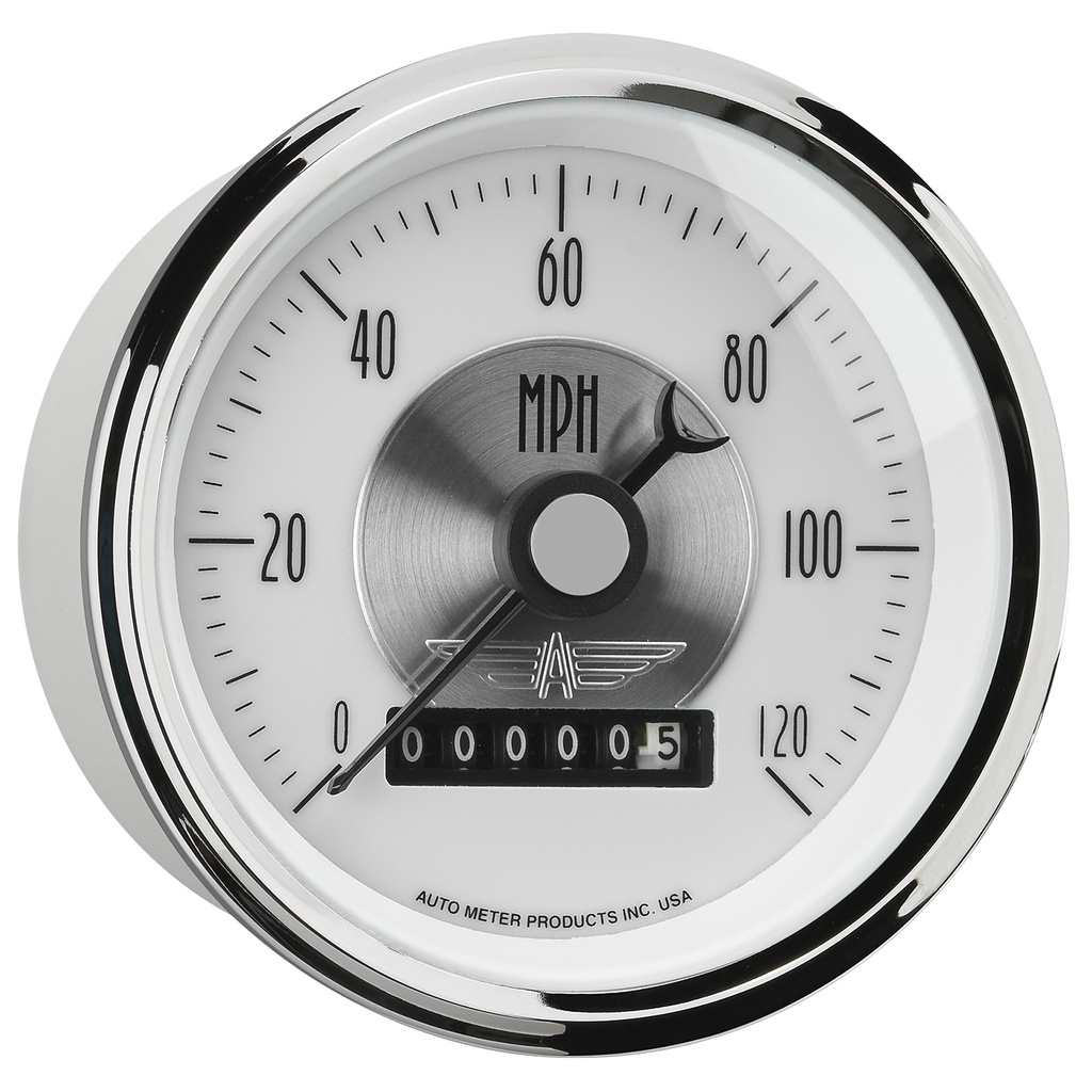 3-3/8" Drehzahlmesser, 0-120 Mph, Prestige Pearl