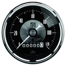 3-3/8" Drehzahlmesser, 0-120 Mph, Prestige Black Diamond