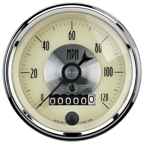 3-3/8" Drehzahlmesser, 0-120 Mph, Prestige Antique Ivory