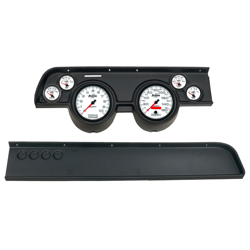 Gauge Kit, 6 Pc, (5" X2, 2 1/16" X4), Merc Cougar No Ac 67-68, Phantom Ii