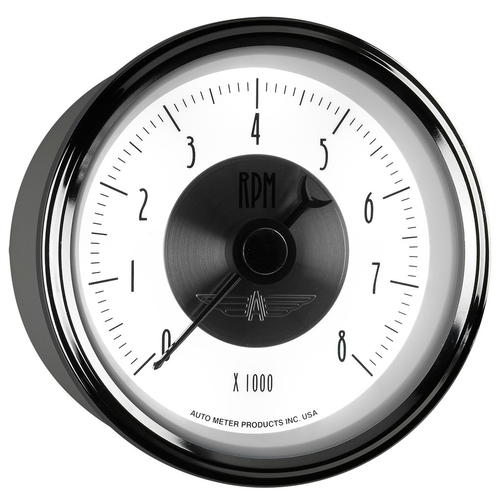 3-3/8" In-Dash Drehzahlmesser, 0-8,000 Rpm, Prestige Pearl
