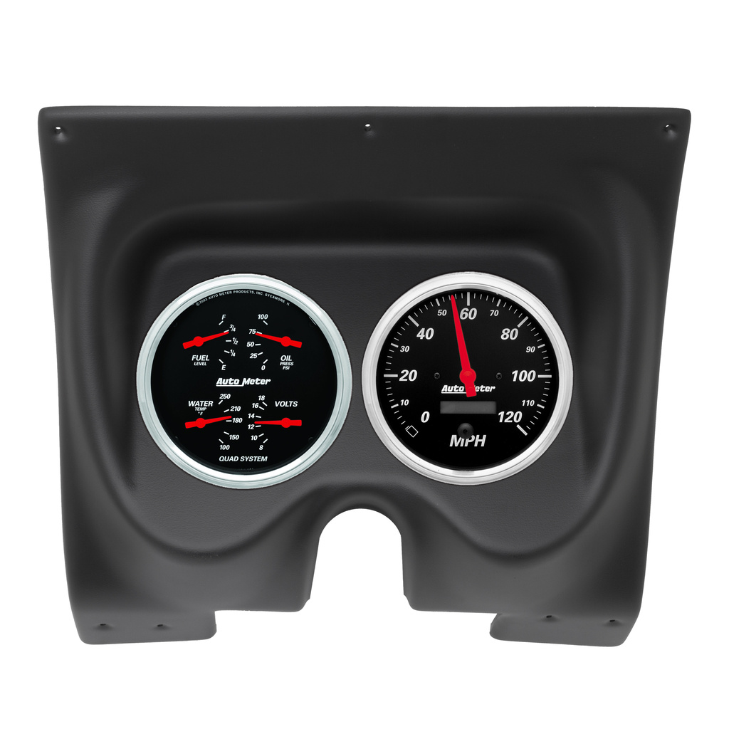 2 Gauge Direct Fit Dash Kit, Camaro/Firebird 67-68, Designer Black