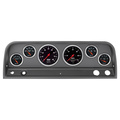 6-Instrumente Direktmontage-Armaturenbrett-Kit, Chevy Truck 64-66, Designer Black