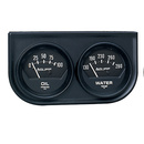 Instrumentenkonsole, Öldruck/Wassertemperatur, 2-1/16", 100 Psi/280 °F, Blk Dial, Blk Bzl, Autogage