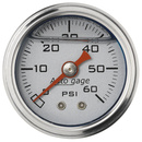 1-1/2" Druck, 0-60 Psi, Silver