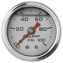 1-1/2" Druck, 0-100 Psi, Silver