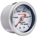 1-1/2" Druck, 0-2,000 Psi, White