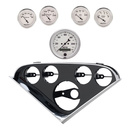 5-Instrumente Direktmontage-Armaturenbrett-Kit, Chevy 55-56, Old Tyme White