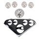 5-Instrumente Direktmontage-Armaturenbrett-Kit, Chevy 55-56, Old Tyme White