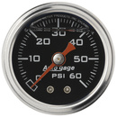 1-1/2" Druck, 0-60 Psi, Black