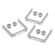 Gauge Bracket Kit, 2-1/16", Aluminum, Qty 3