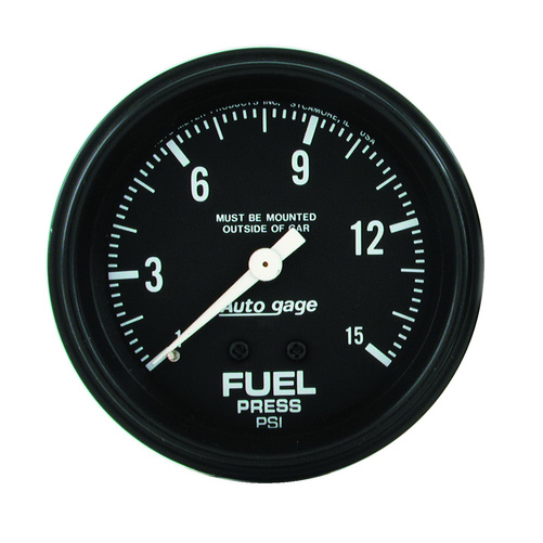 2-5/8" Kraftstoffdruck, 0-15 Psi, Auto Gage