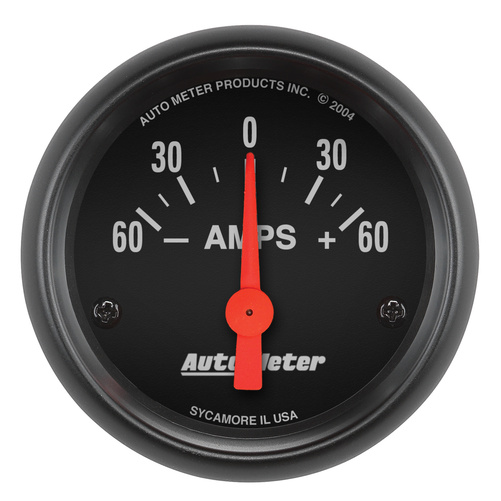 2-1/16" Ammeter, 60-0-60 Amps, Z-Series