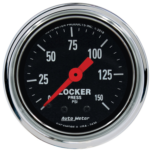 2-1/16" Air Locker Druck, 0-150 Psi, Traditional Chrome
