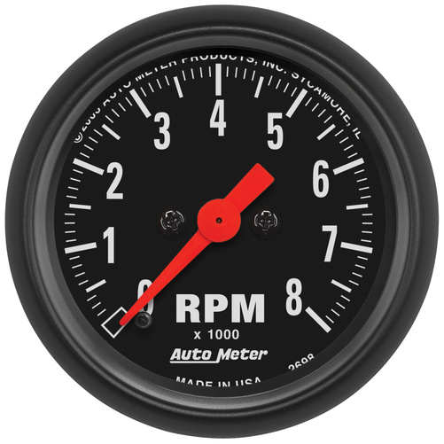 2-1/16" In-Dash Drehzahlmesser, 0-8,000 Rpm, Z-Series