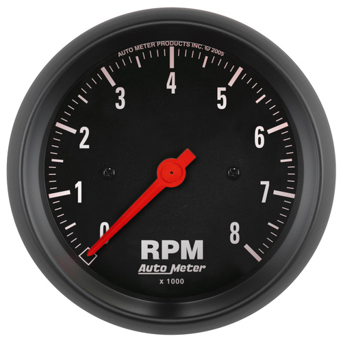 3-3/8" In-Dash Drehzahlmesser, 0-8,000 Rpm, Z-Series