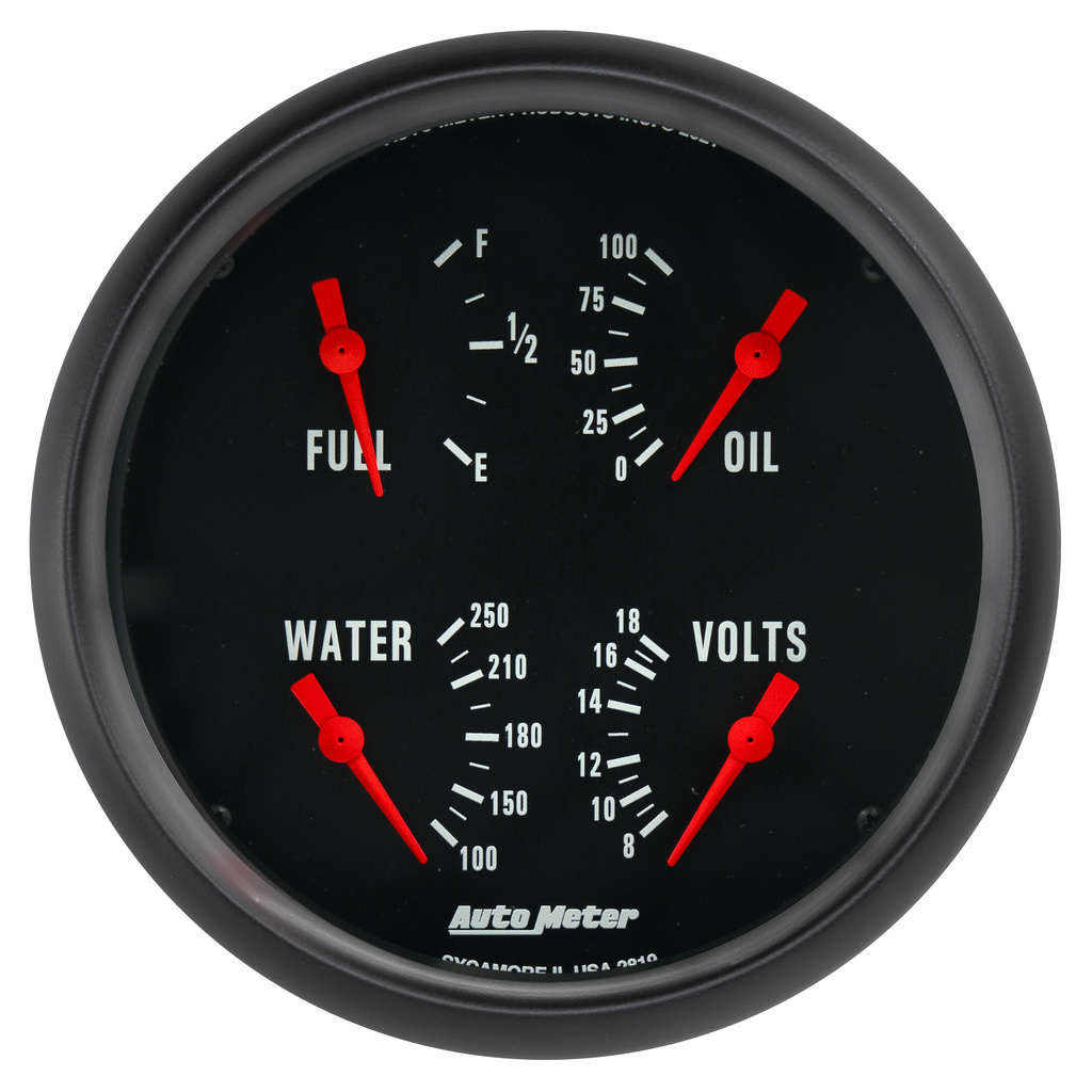 5" Vierfachanzeige, 100 Psi/100-250 °F/8-18v/0-90 Ω, Z-Series