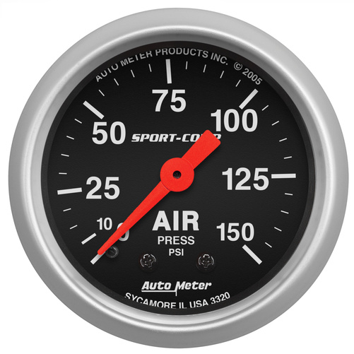 2-1/16" Air Druck, 0-150 Psi, Sport-Comp