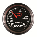 2-1/16" Boost/Vakuum, 30 In Hg/30 Psi, Chevy Red Bowtie, Black