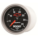 2-1/16" Boost, 0-35 Psi, Chevy Red Bowtie, Black