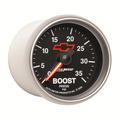 2-1/16" Boost, 0-35 Psi, Chevy Red Bowtie, Black