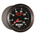 2-1/16" Boost, 0-35 Psi, Chevy Red Bowtie, Black
