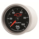 2-1/16" Öldruck, 0-100 Psi, Chevy Red Bowtie, Black