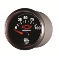 2-1/16" Öldruck, 0-100 Psi, Chevy Red Bowtie, Black