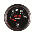 2-1/16" Öldruck, 0-100 Psi, Chevy Red Bowtie, Black