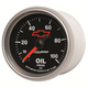 2-1/16" Öldruck, 0-100 Psi, Chevy Red Bowtie, Black
