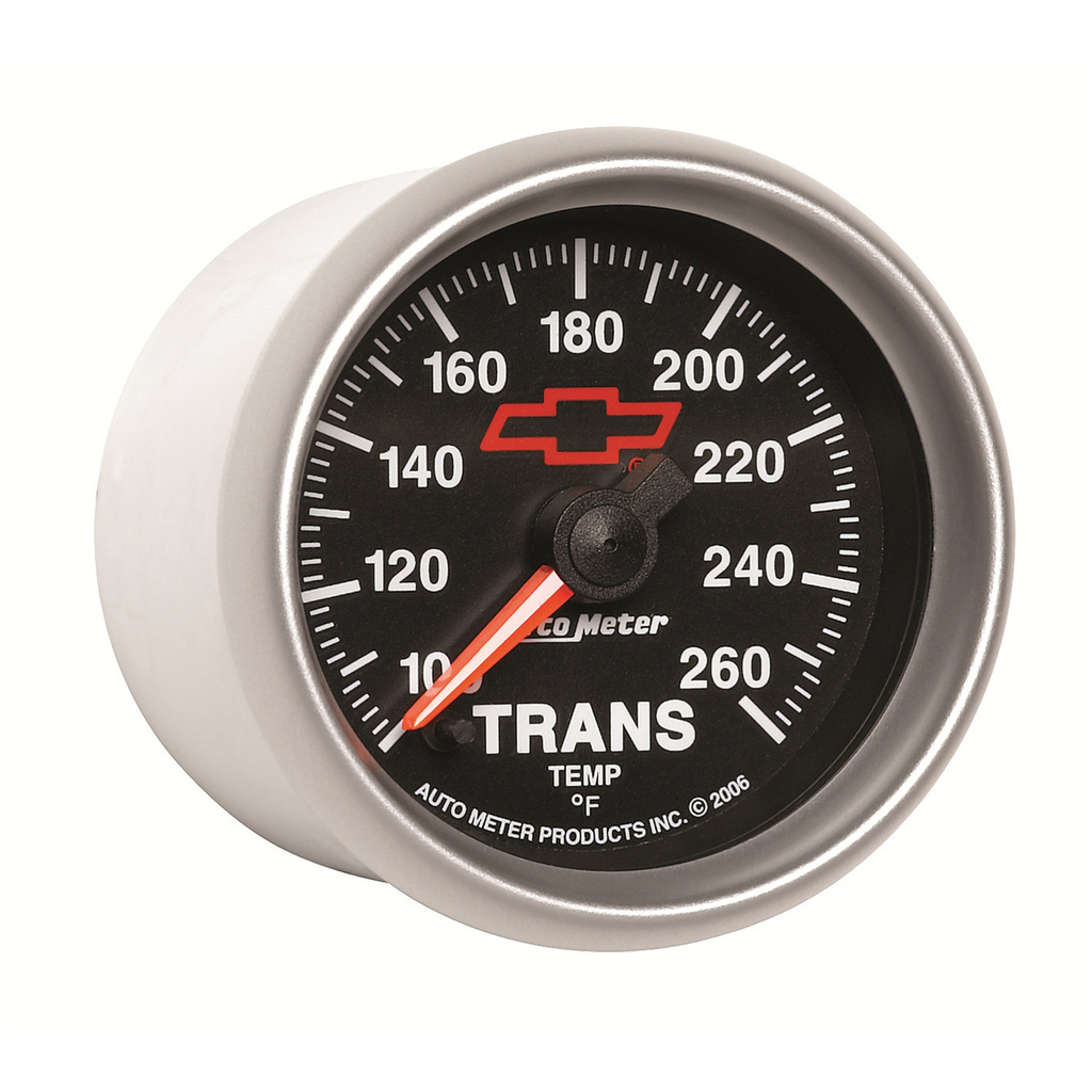 2-1/16" Getriebetemperatur, 100-260 °F, Chevy Red Bowtie, Black