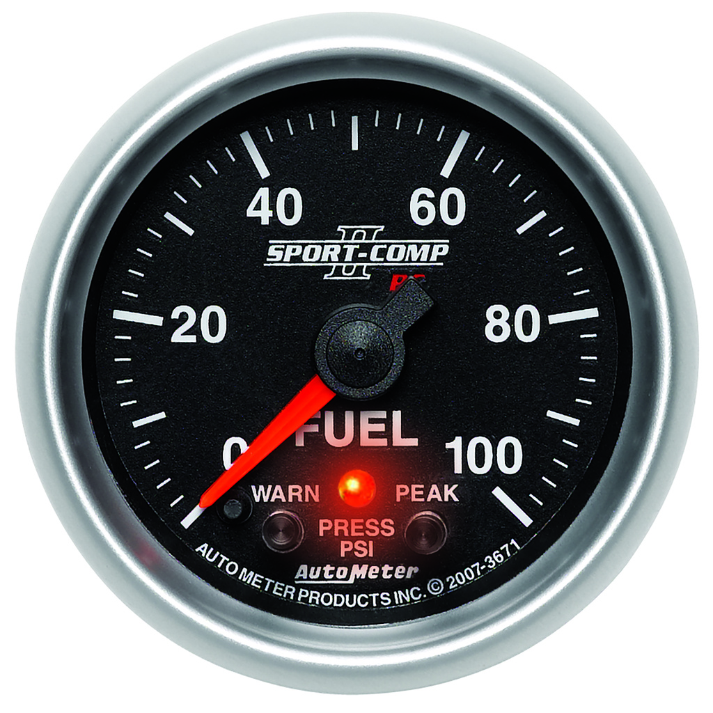 2-1/16" Kraftstoffdruck, 0-100 Psi, Sport-Comp Ii
