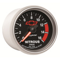 2-1/16" Nitrous Druck, 0-1600 Psi, Chevy Red Bowtie, Black
