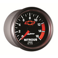 2-1/16" Nitrous Druck, 0-1600 Psi, Chevy Red Bowtie, Black