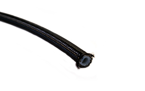 AN3 Nylon und rostfreie geflochtene Bremslinie schwarz