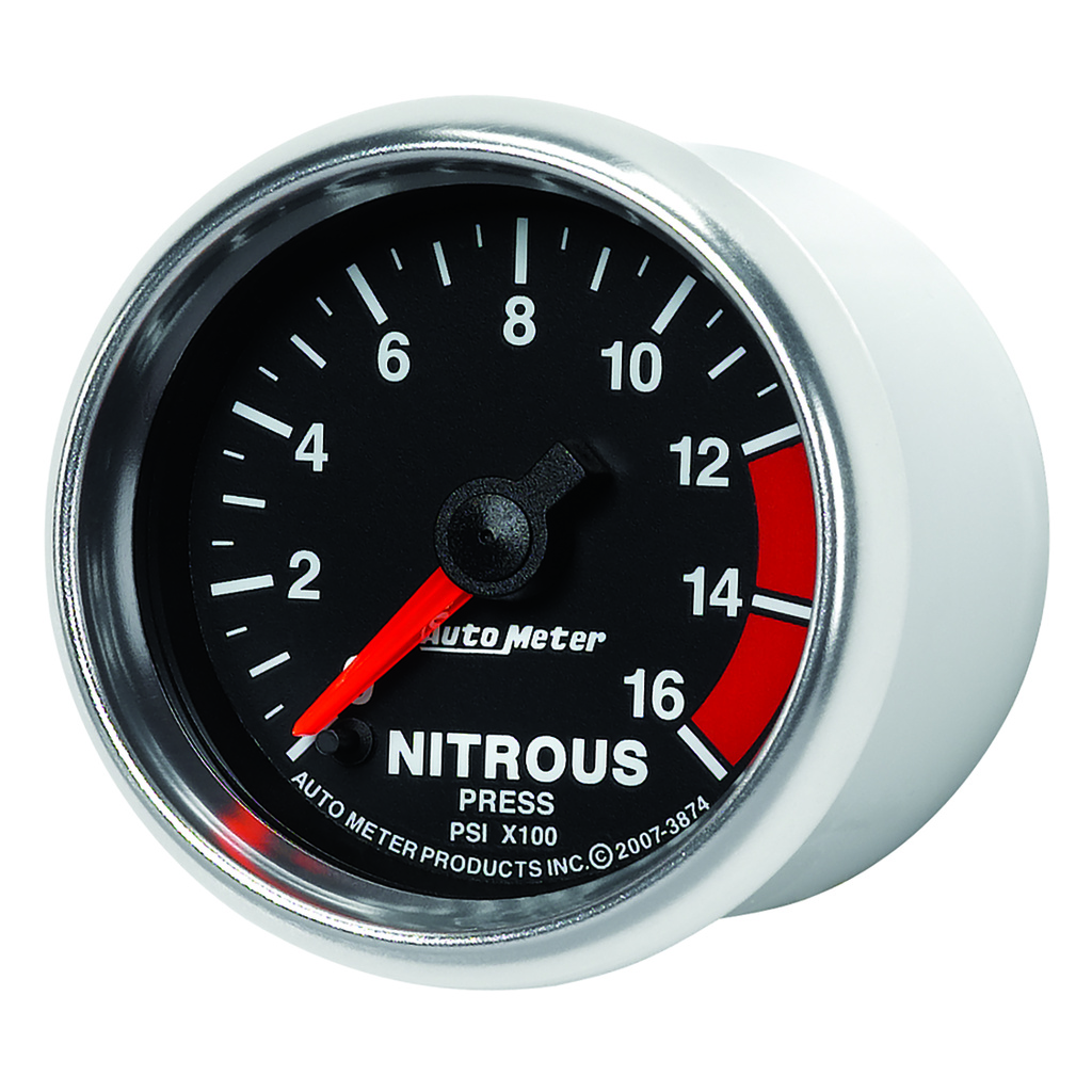 2-1/16" Nitrous Druck, 0-1600 Psi, Gs