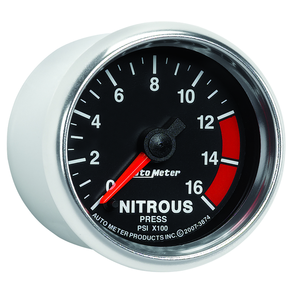2-1/16" Nitrous Druck, 0-1600 Psi, Gs
