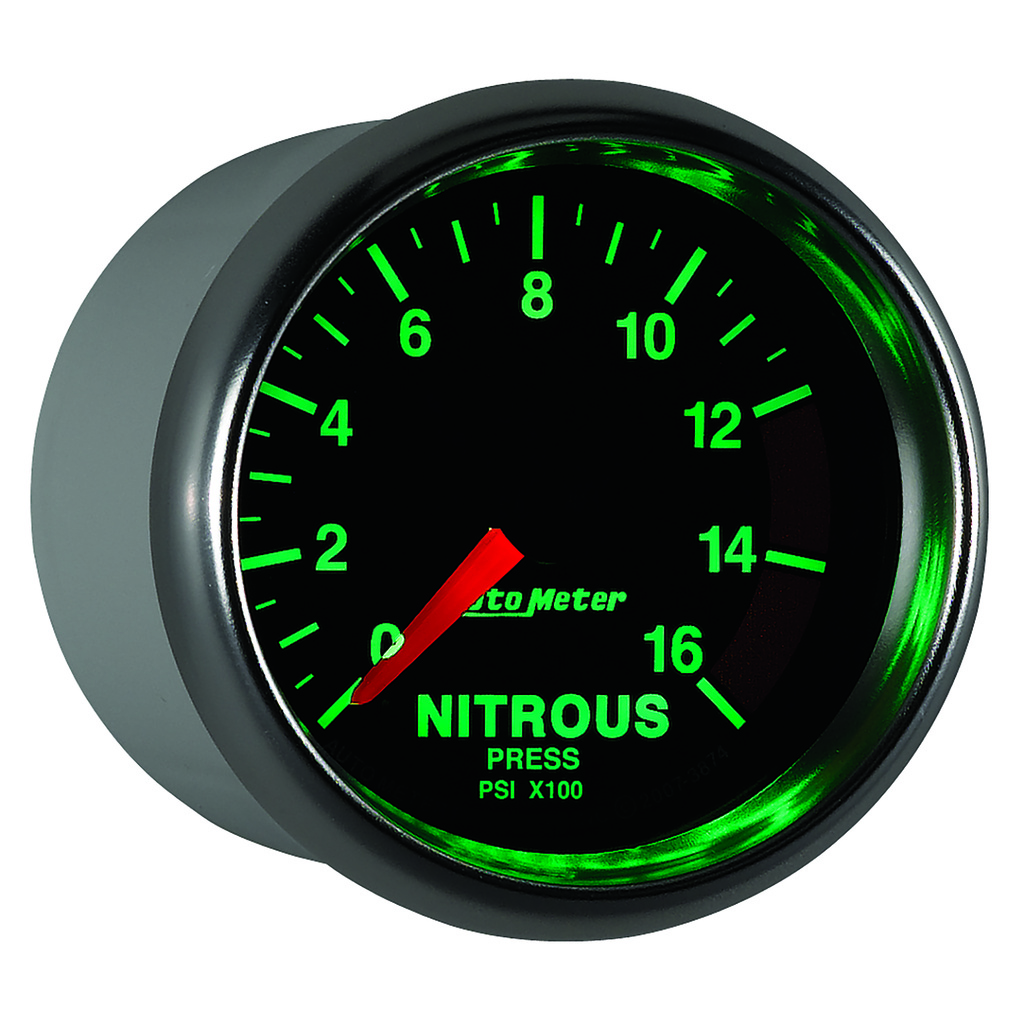2-1/16" Nitrous Druck, 0-1600 Psi, Gs