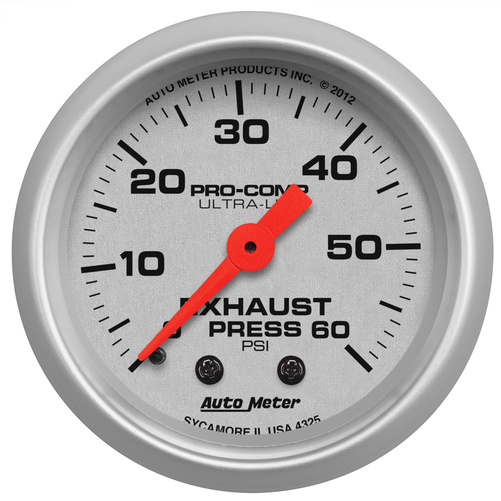 2-1/16" Abgasdruck, 0-60 Psi, Ultra-Lite