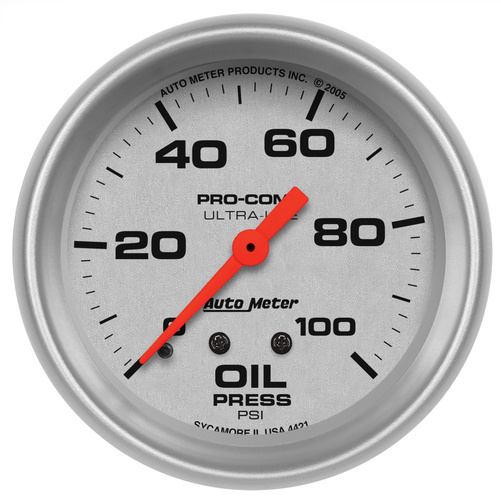 2-5/8" Öldruck, 0-100 Psi, Ultra-Lite
