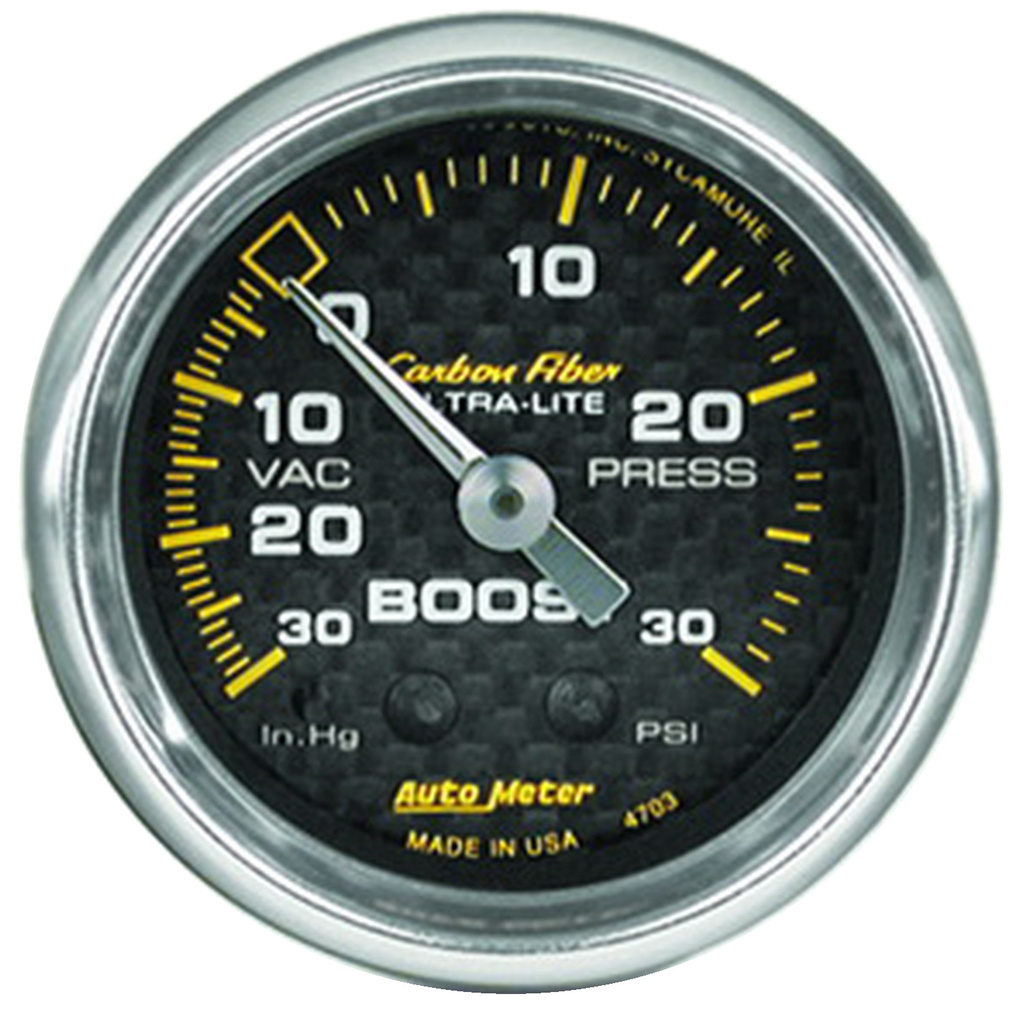 2-1/16" Boost/Vakuum, 30 In Hg/30 Psi, Carbon Fiber