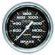 2-5/8" Brake Druck, 0-1600 Psi, Carbon Fiber