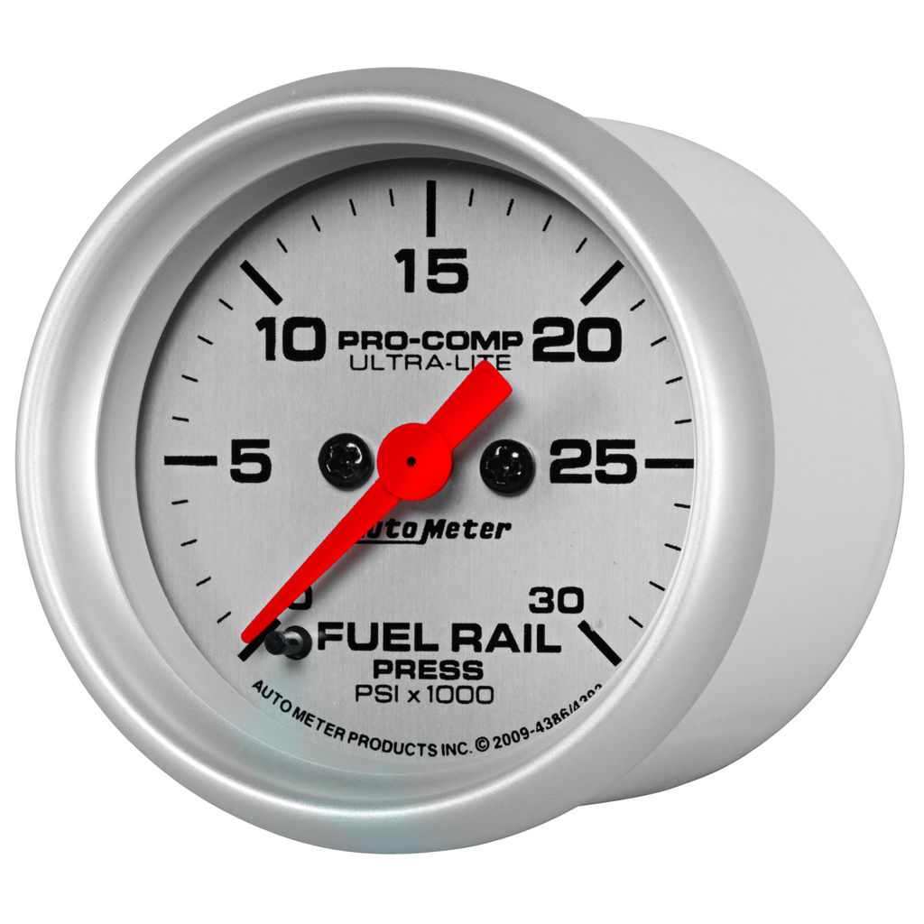2-1/16" Fuel Rail Druck, 0-30k Psi, Ultra-Lite