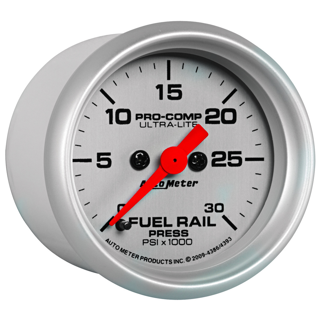 2-1/16" Fuel Rail Druck, 0-30k Psi, Ultra-Lite