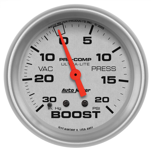 2-5/8" Boost/Vakuum, 30 In Hg/20 Psi, Ultra-Lite